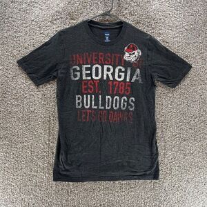 Georgia Bulldogs Shirt Adult Small Gray Short Sleeve NCAA Football Casual Mens